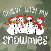 Snowman Christmas Chillin With My Snowmies Ugly Gift Legacy Tie Dye Trucker Hat