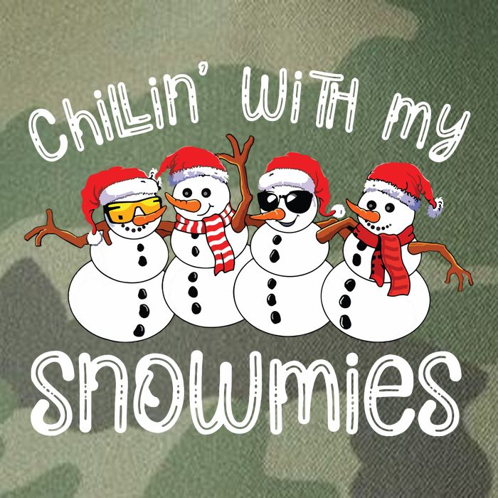Snowman Christmas Chillin With My Snowmies Ugly Gift Legacy Tie Dye Trucker Hat