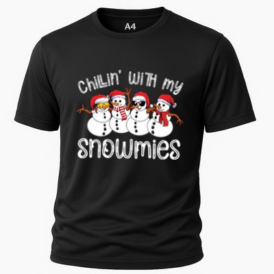 Snowman Christmas Chillin With My Snowmies Ugly Gift Performance Shirt
