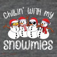 Snowman Christmas Chillin With My Snowmies Ugly Gift Button