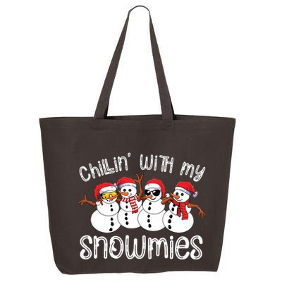 Snowman Christmas Chillin With My Snowmies Ugly Gift 25L Jumbo Tote