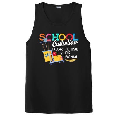 School Custodian Clear Trail Learning Janitor Appreciation PosiCharge Competitor Tank