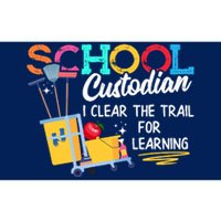 School Custodian Clear Trail Learning Janitor Appreciation Bumper Sticker