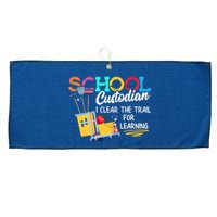 School Custodian Clear Trail Learning Janitor Appreciation Large Microfiber Waffle Golf Towel