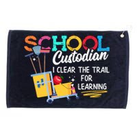 School Custodian Clear Trail Learning Janitor Appreciation Grommeted Golf Towel