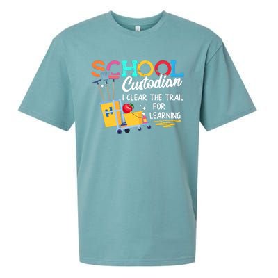 School Custodian Clear Trail Learning Janitor Appreciation Sueded Cloud Jersey T-Shirt