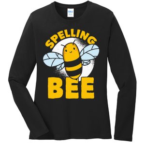 School Competition Competitive Word Spelling Bee Ladies Long Sleeve Shirt