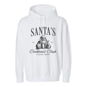 SantaS Cocktail Club Christmas Garment-Dyed Fleece Hoodie