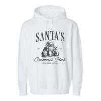 SantaS Cocktail Club Christmas Garment-Dyed Fleece Hoodie