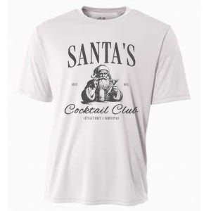 SantaS Cocktail Club Christmas Cooling Performance Crew T-Shirt