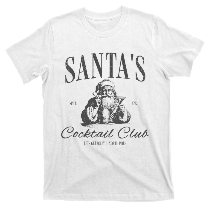 SantaS Cocktail Club Christmas T-Shirt