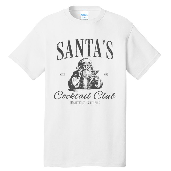 SantaS Cocktail Club Christmas Tall T-Shirt