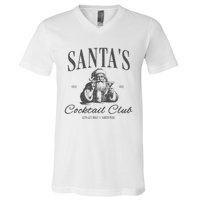 SantaS Cocktail Club Christmas V-Neck T-Shirt