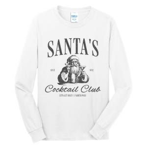 SantaS Cocktail Club Christmas Tall Long Sleeve T-Shirt