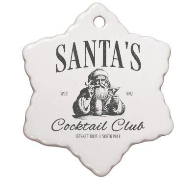 SantaS Cocktail Club Christmas Ceramic Star Ornament