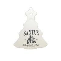 SantaS Cocktail Club Christmas Ceramic Tree Ornament