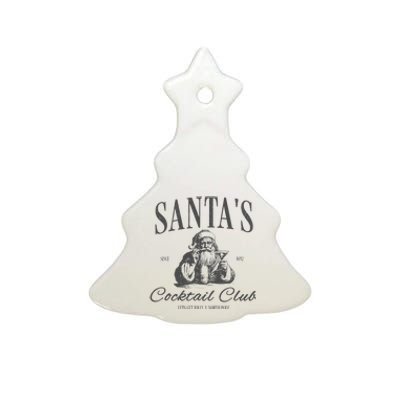 SantaS Cocktail Club Christmas Ceramic Tree Ornament