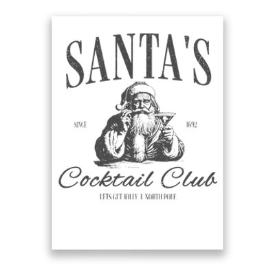 SantaS Cocktail Club Christmas Poster