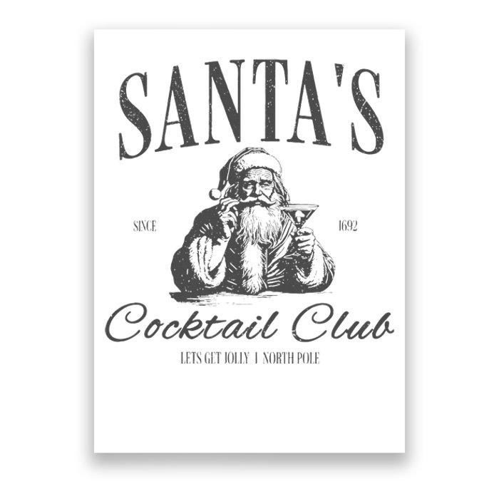 SantaS Cocktail Club Christmas Poster