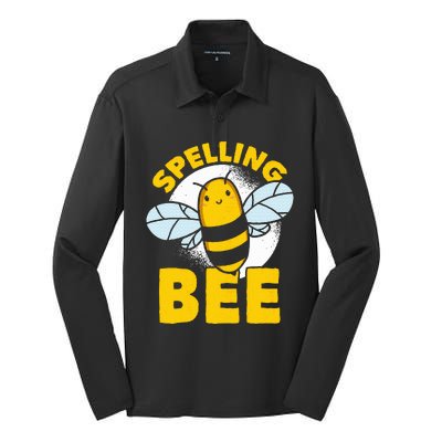 School Competition Competitive Word Spelling Bee Silk Touch Performance Long Sleeve Polo