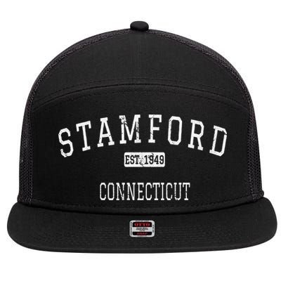 Stamford Connecticut Ct Vintage 7 Panel Mesh Trucker Snapback Hat