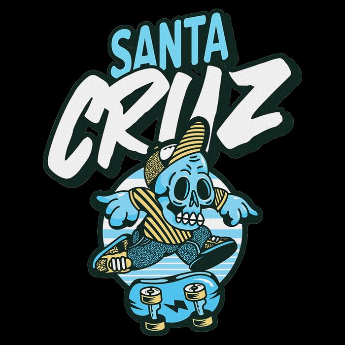 Santa Cruz California Vintage Skeleton Tall T-Shirt