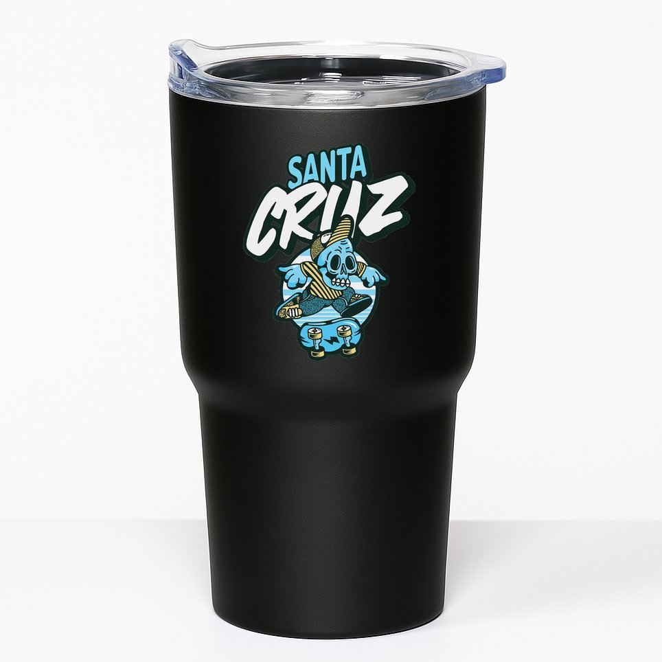 Santa Cruz California Vintage Skeleton Tumbler