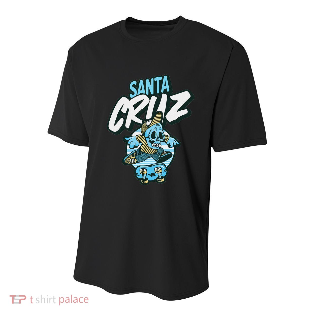 Santa Cruz California Vintage Skeleton Youth Performance Sprint T-Shirt