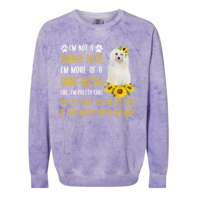 Sunflower Chinese Crested Mom Mothers Day Dog Mom Gift Colorblast Crewneck Sweatshirt