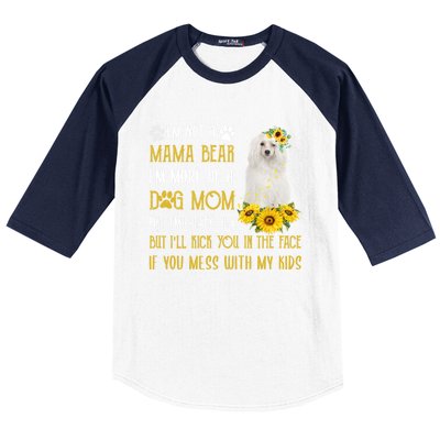 Sunflower Chinese Crested Mom Mothers Day Dog Mom Gift Baseball Sleeve Shirt