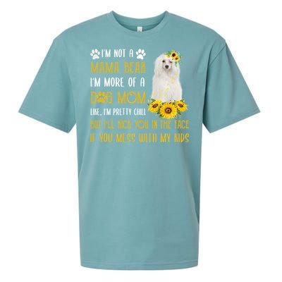 Sunflower Chinese Crested Mom Mothers Day Dog Mom Gift Sueded Cloud Jersey T-Shirt