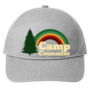 Summer Camp Counselor Staff Rainbow Pine Tree 7-Panel Snapback Hat