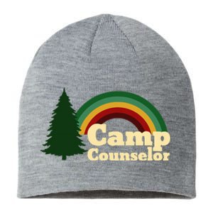 Summer Camp Counselor Staff Rainbow Pine Tree Sustainable Beanie