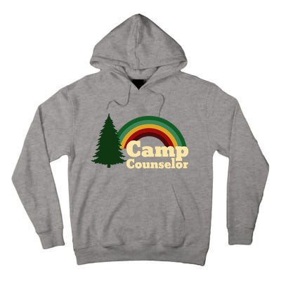 Summer Camp Counselor Staff Rainbow Pine Tree Tall Hoodie