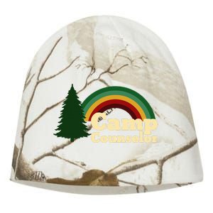 Summer Camp Counselor Staff Rainbow Pine Tree Kati - Camo Knit Beanie