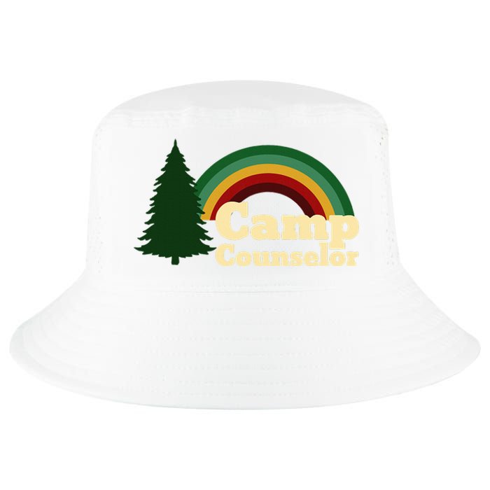 Summer Camp Counselor Staff Rainbow Pine Tree Cool Comfort Performance Bucket Hat