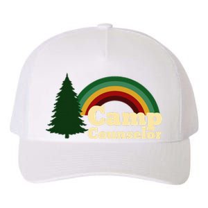 Summer Camp Counselor Staff Rainbow Pine Tree Yupoong Adult 5-Panel Trucker Hat