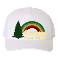 Summer Camp Counselor Staff Rainbow Pine Tree Yupoong Adult 5-Panel Trucker Hat