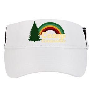 Summer Camp Counselor Staff Rainbow Pine Tree Adult Drive Performance Visor