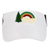 Summer Camp Counselor Staff Rainbow Pine Tree Adult Drive Performance Visor