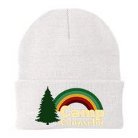 Summer Camp Counselor Staff Rainbow Pine Tree Knit Cap Winter Beanie