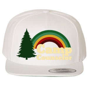 Summer Camp Counselor Staff Rainbow Pine Tree Wool Snapback Cap