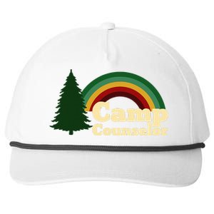 Summer Camp Counselor Staff Rainbow Pine Tree Snapback Five-Panel Rope Hat