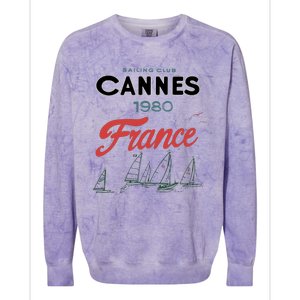 Sailing Club Cannes 1980 France Colorblast Crewneck Sweatshirt