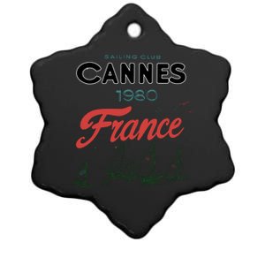 Sailing Club Cannes 1980 France Ceramic Star Ornament