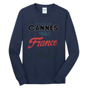 Sailing Club Cannes 1980 France Tall Long Sleeve T-Shirt