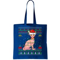 Sphynx Cat Christmas Lights Santa Ugly Xmas Meaningful Gift Tote Bag