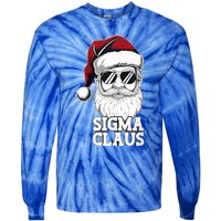 Sigma Claus Christmas Santa Claus Sarcastic Joke Tie-Dye Long Sleeve Shirt