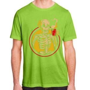 Skeleton Coffee Caffeine Halloween Day Spooky Trick Or Treat Gift Adult ChromaSoft Performance T-Shirt