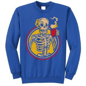 Skeleton Coffee Caffeine Halloween Day Spooky Trick Or Treat Gift Sweatshirt